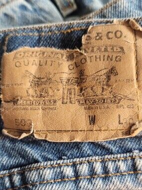 Mens Levis 509 34x30 Orange Tab